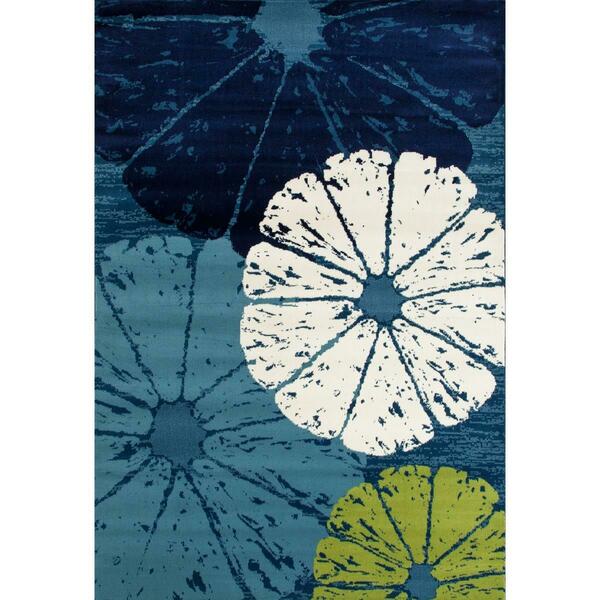 Art Carpet 7 X 9 Ft. Seaport Collection Citrus Slice Woven Area Rug, Blue 841864117230